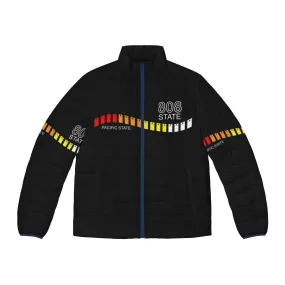 808 State Pacific State Retro Puffer Jacket for EDM & 80s Fans