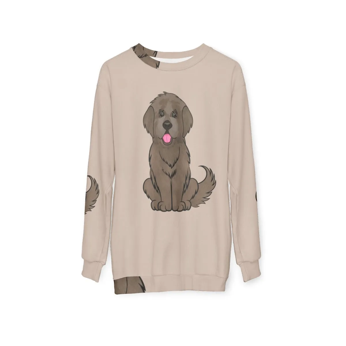 Adorable Newfoundland Sweatshirt with Cartoon Dog Design