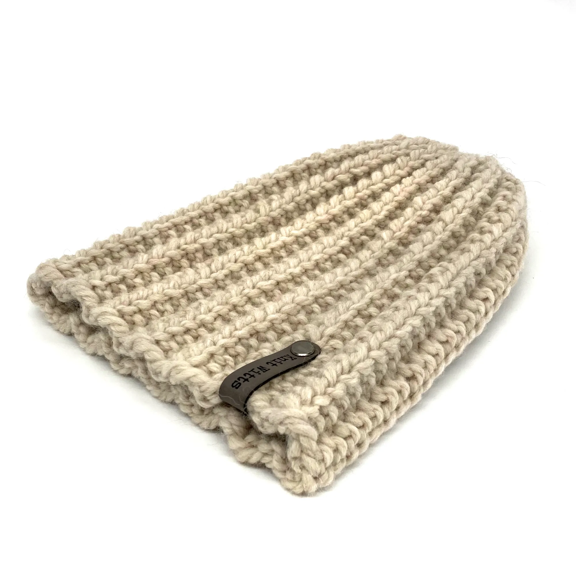 Adult Knit Beanie | Twist | Slouchy or Watchman cap | Knit Witts Global