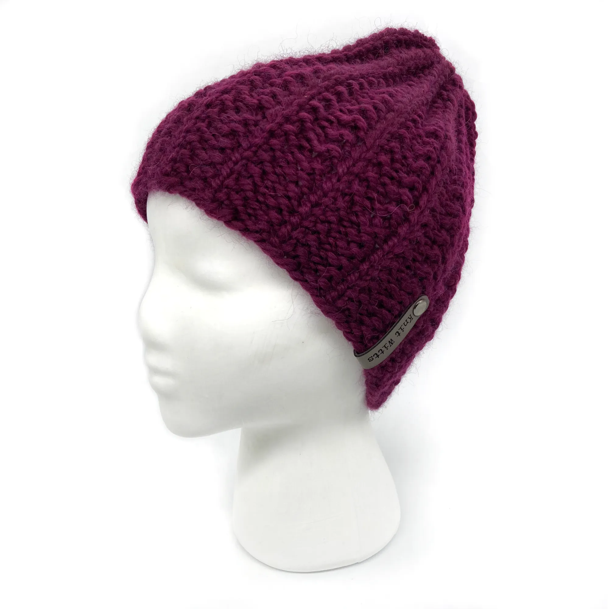 Adult Knit Beanie | Twist | Slouchy or Watchman cap | Knit Witts Global