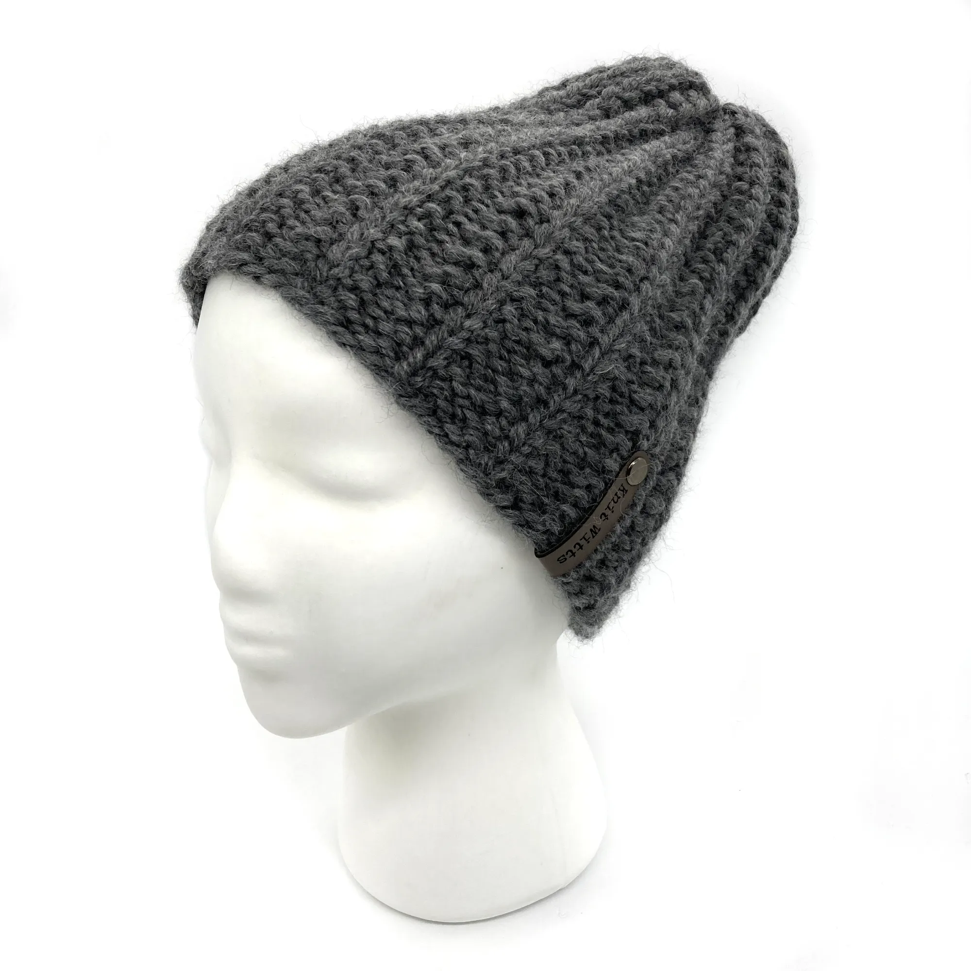 Adult Knit Beanie | Twist | Slouchy or Watchman cap | Knit Witts Global