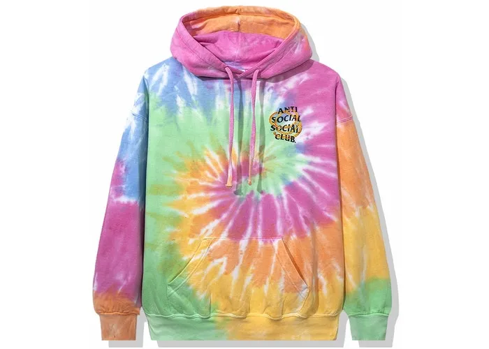 Anti Social Social Club "Good" Hoodie Rainbow Tie Dye