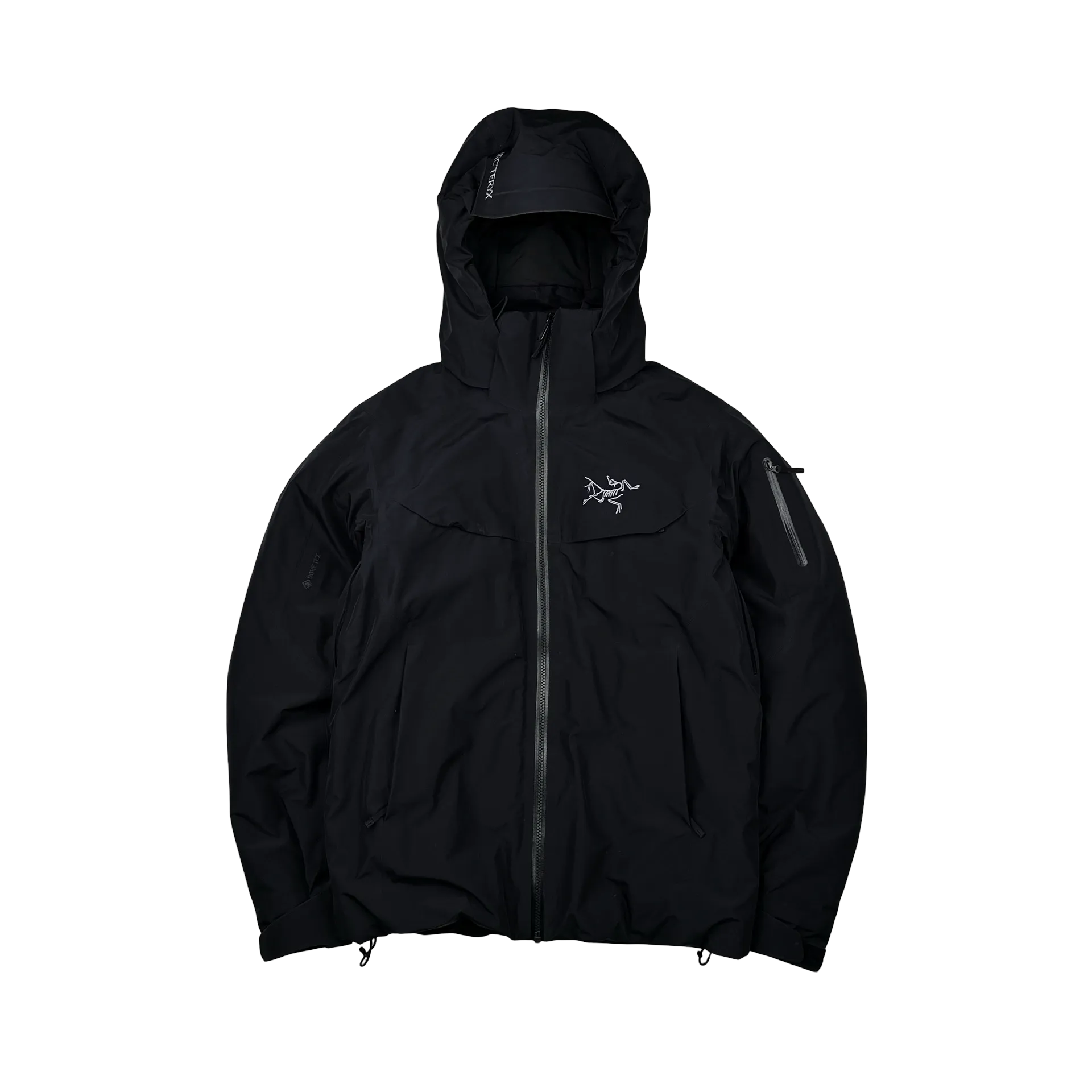 Arcteryx Black Macai Down Filled Gore-Tex Drop Hood Jacket - Medium