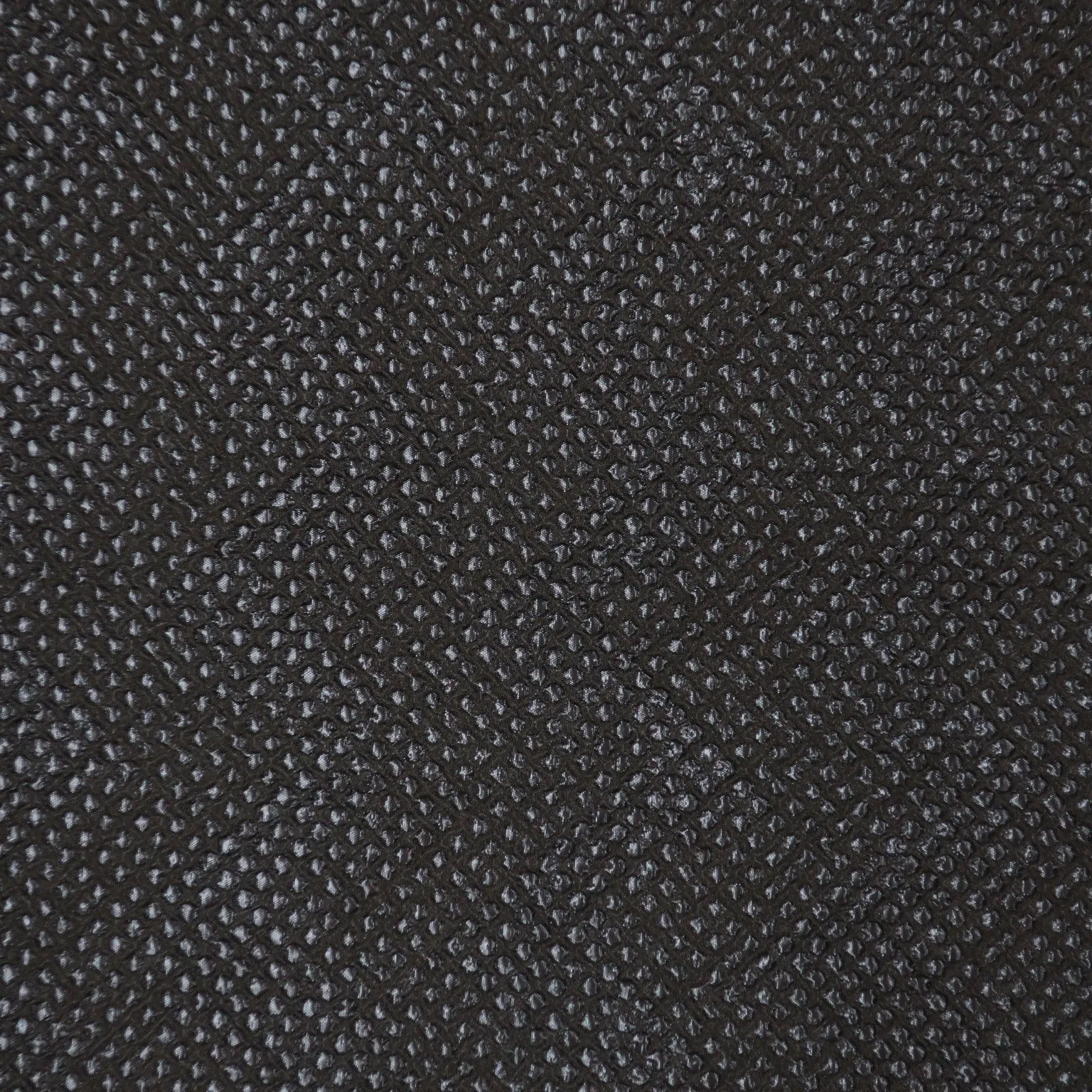 Black Lattice Diamond Textured Brocade Fabric