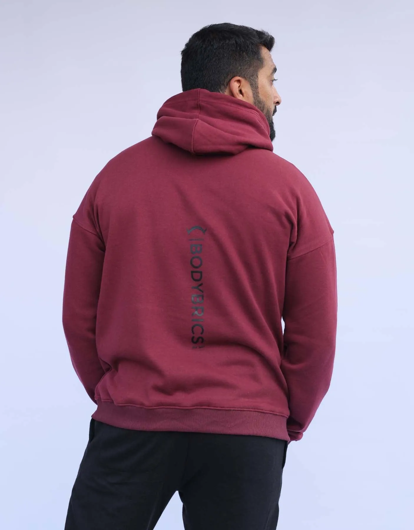 Bodybrics OverSize Hoodie-Maroon