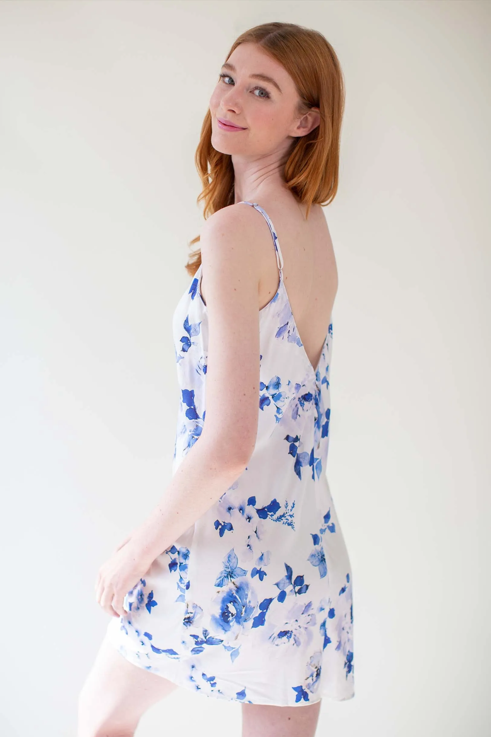 Botanical love Bias cut slip dress in pink floral