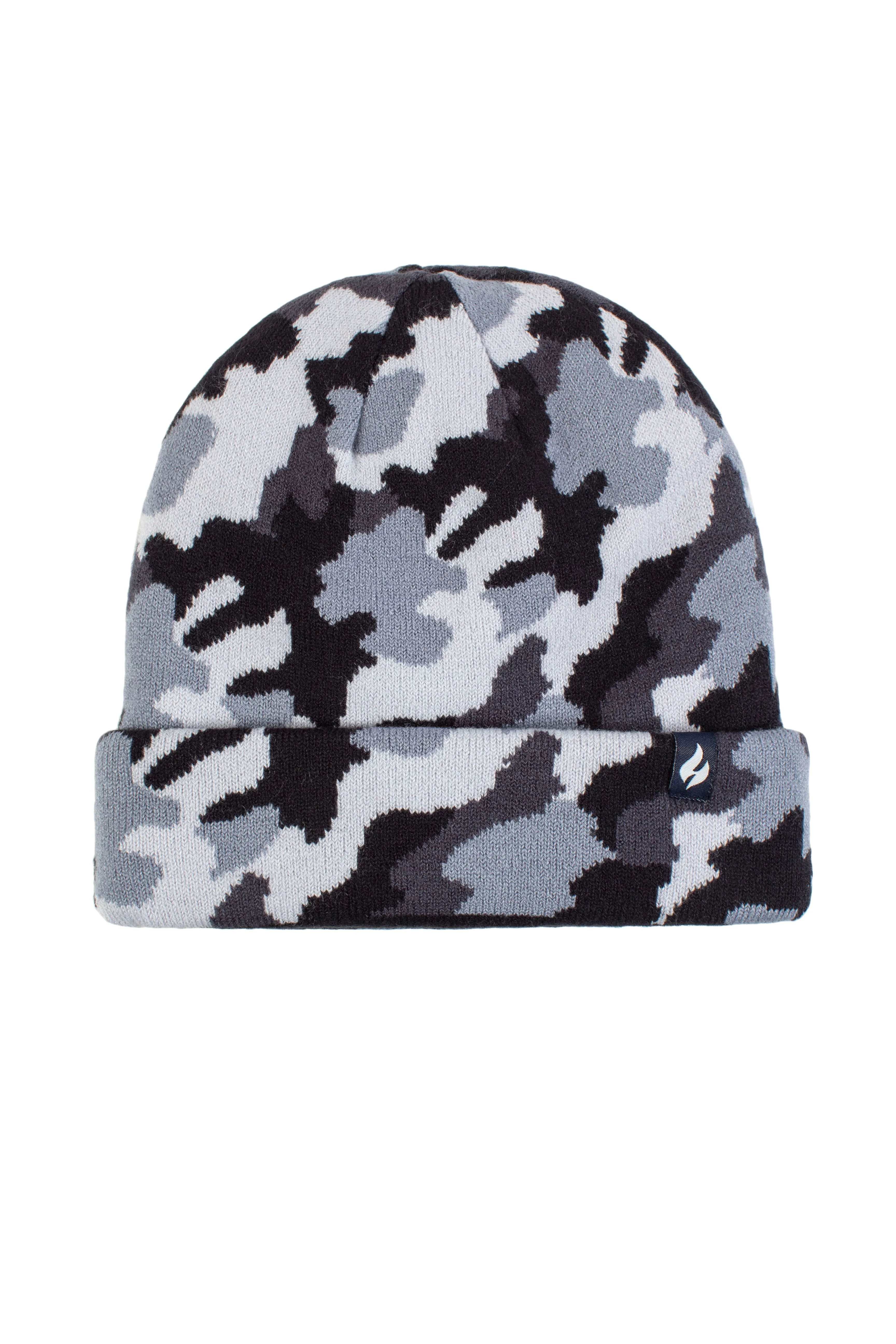 Boys Gavin Camouflage Knit Roll Up Hat