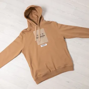 Brown Applique Logo Hoodie.