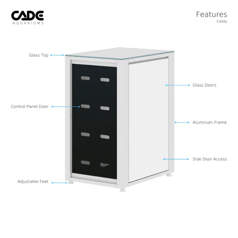 CADE Caddy Cabinet 560/700 (Black/White) (50x56x90cm/50x70x90cm)