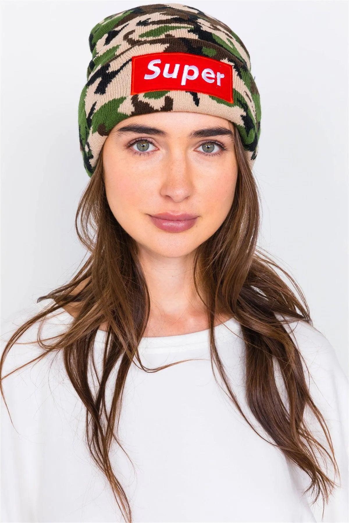 Camouflage "SUPER" Beanie / OS