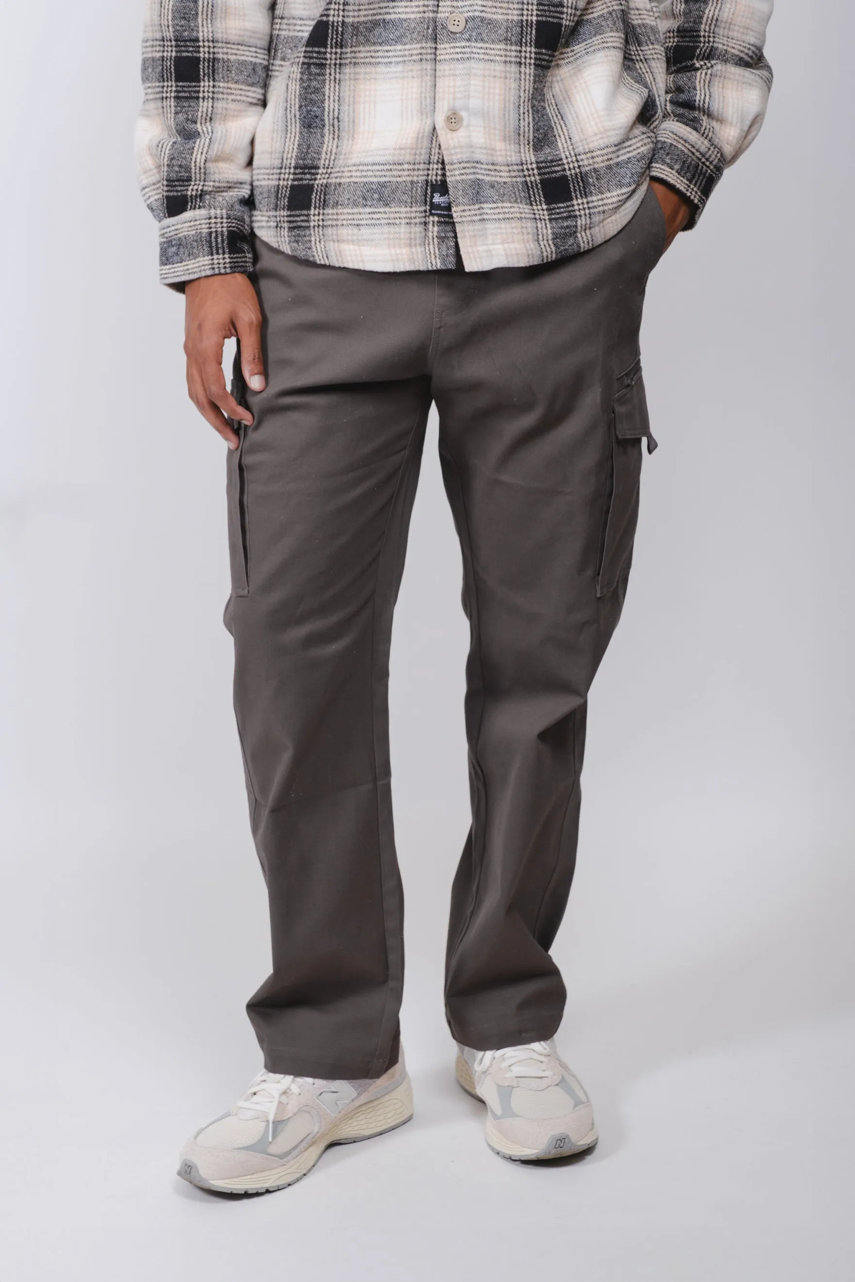 Cargo Pocket Zip Twill Pant