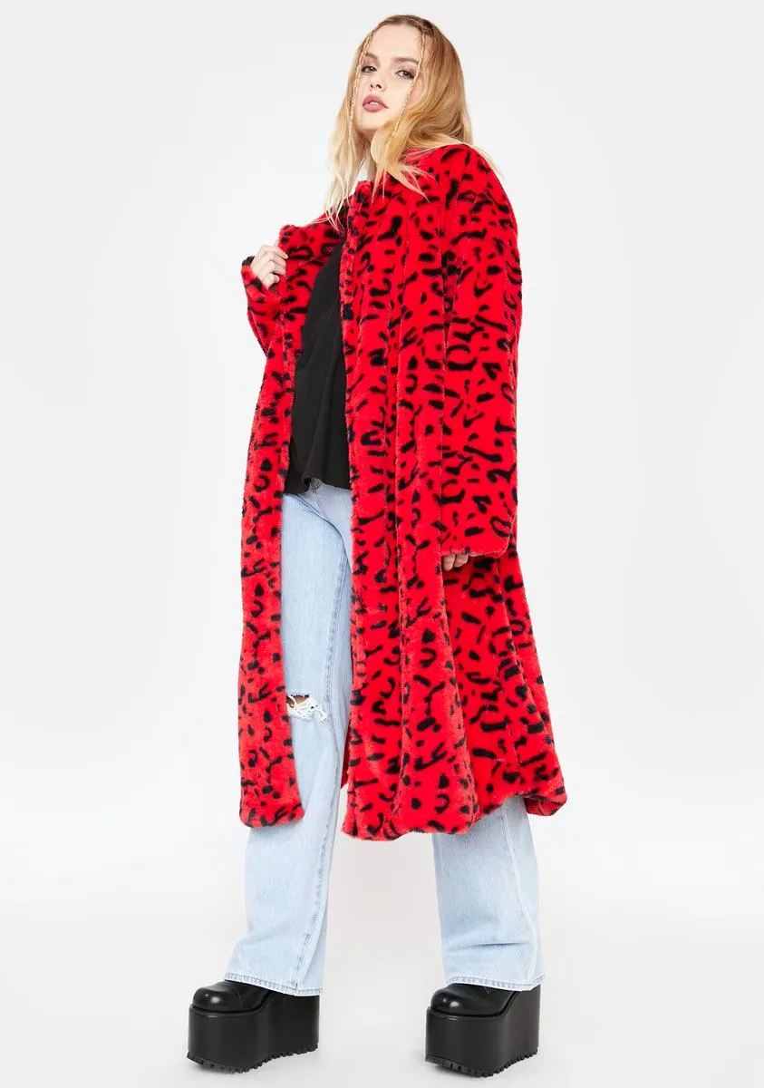 Cherry Show Me Love Longline Coat