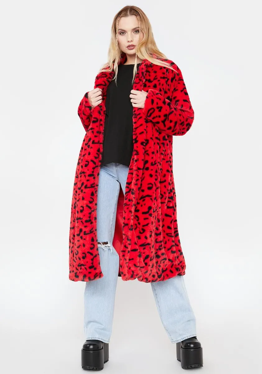 Cherry Show Me Love Longline Coat