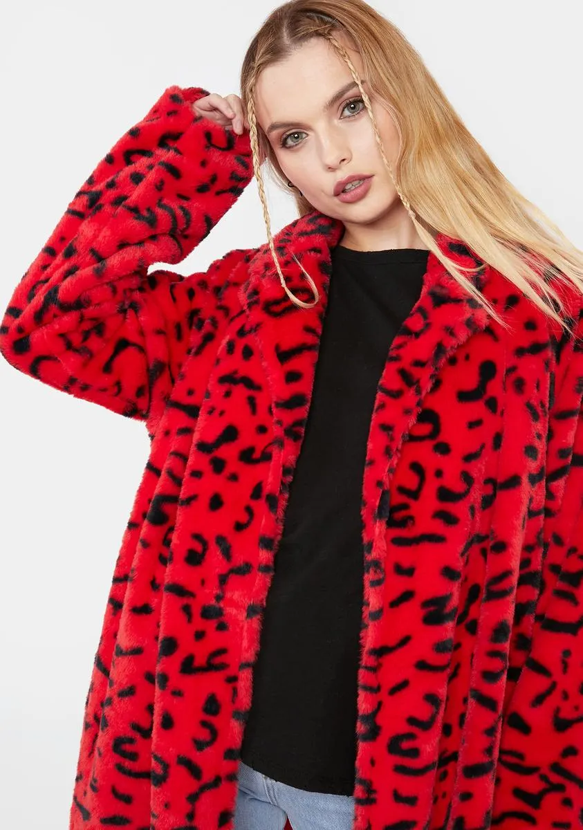 Cherry Show Me Love Longline Coat