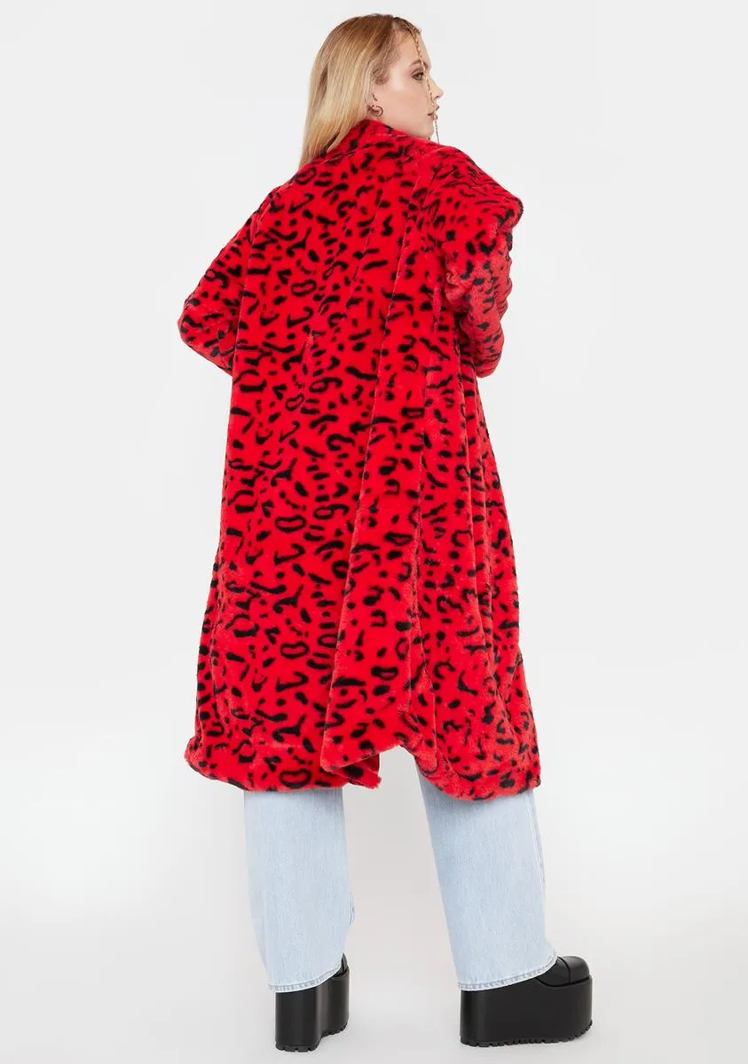 Cherry Show Me Love Longline Coat