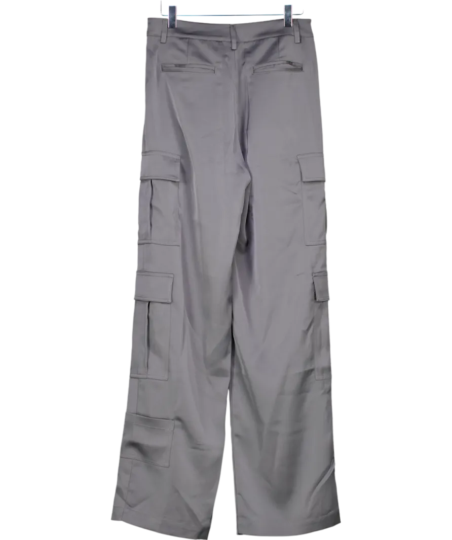 Cloeys Satin Cargo Pants Grey UK 8