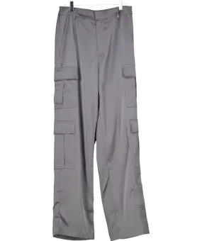 Cloeys Satin Cargo Pants Grey UK 8