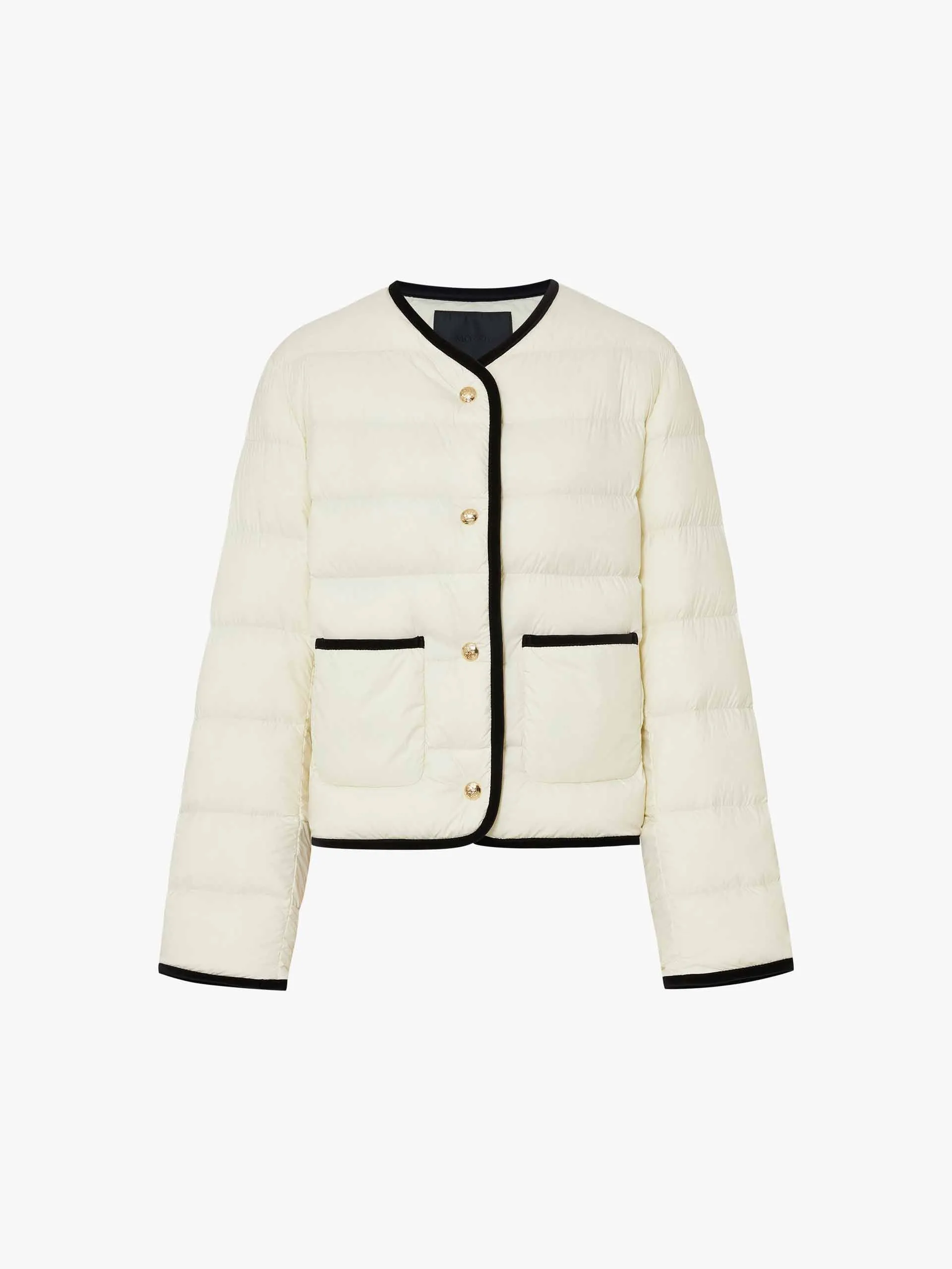 Contrast Quilted Cropped Jacket