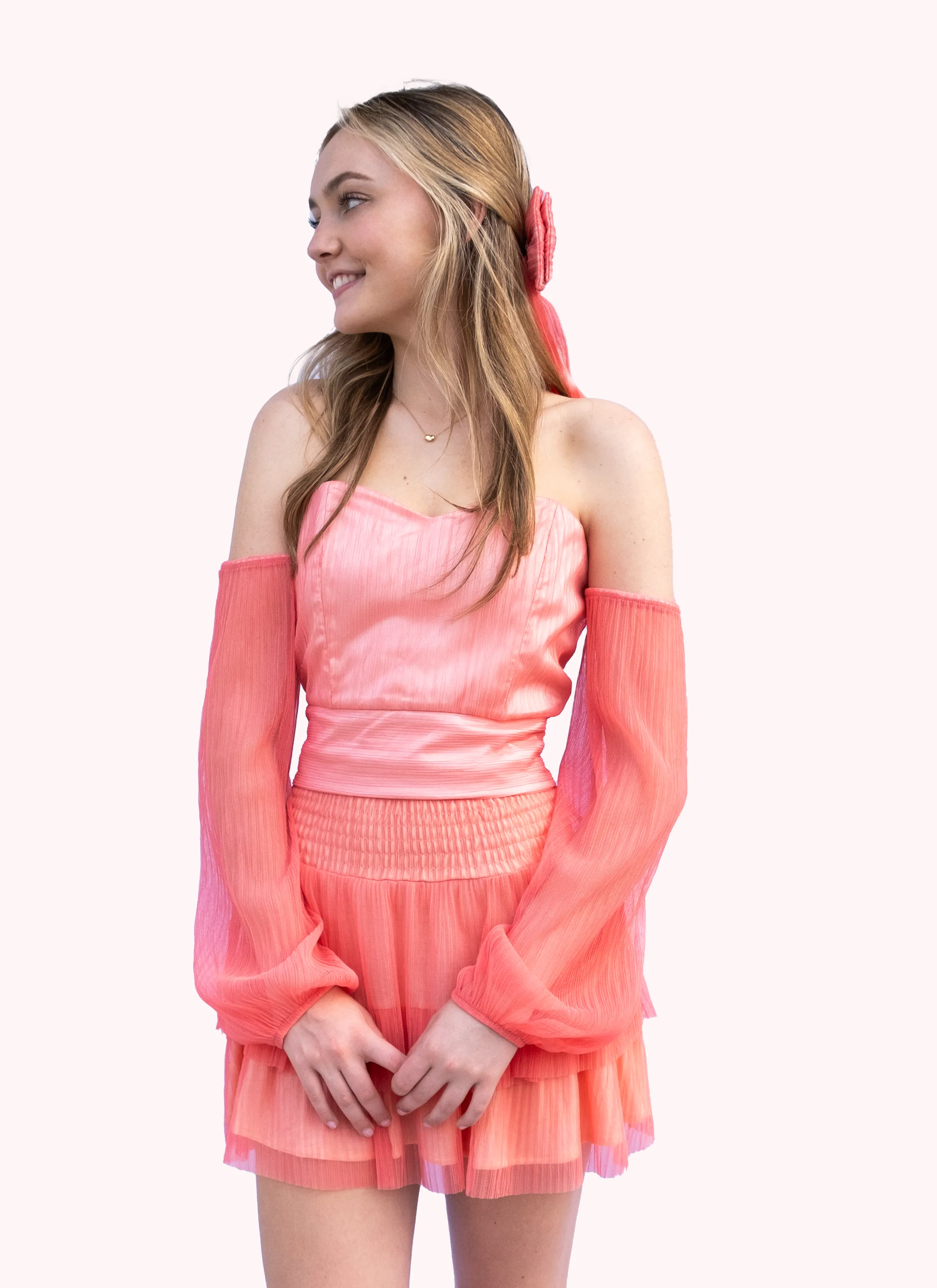 Coral Tulle Isla Skirt