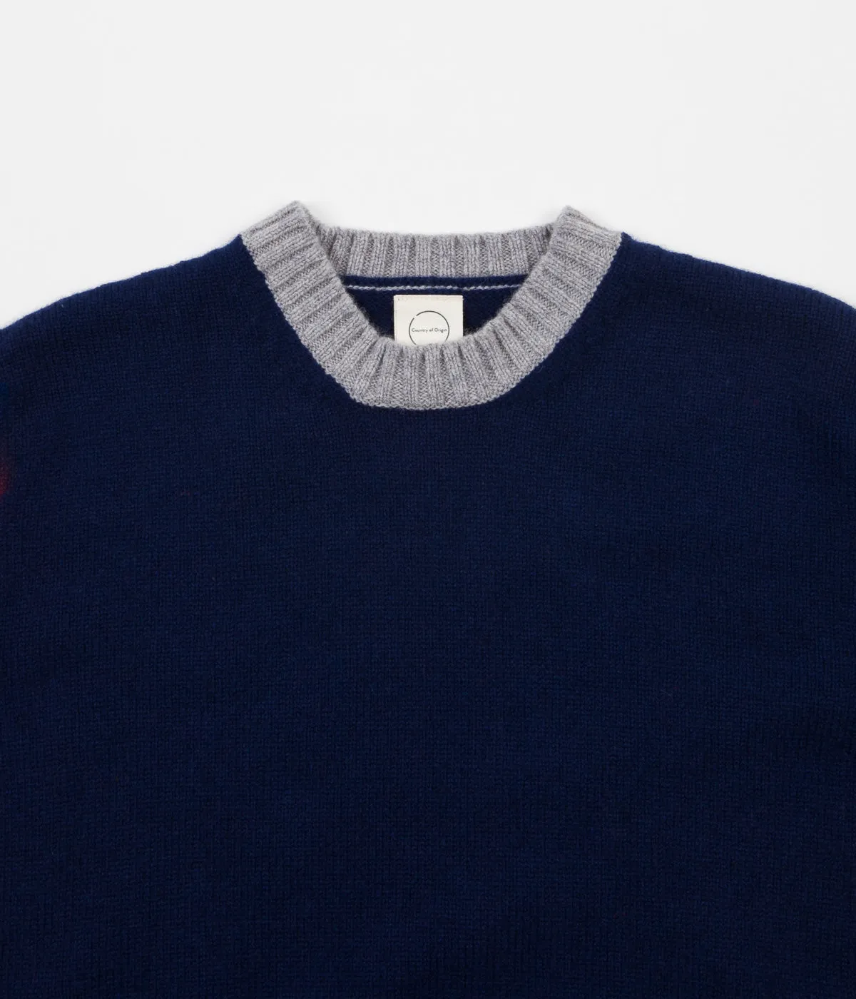 Country Of Origin Tricolour Crewneck Sweatshirt - Navy