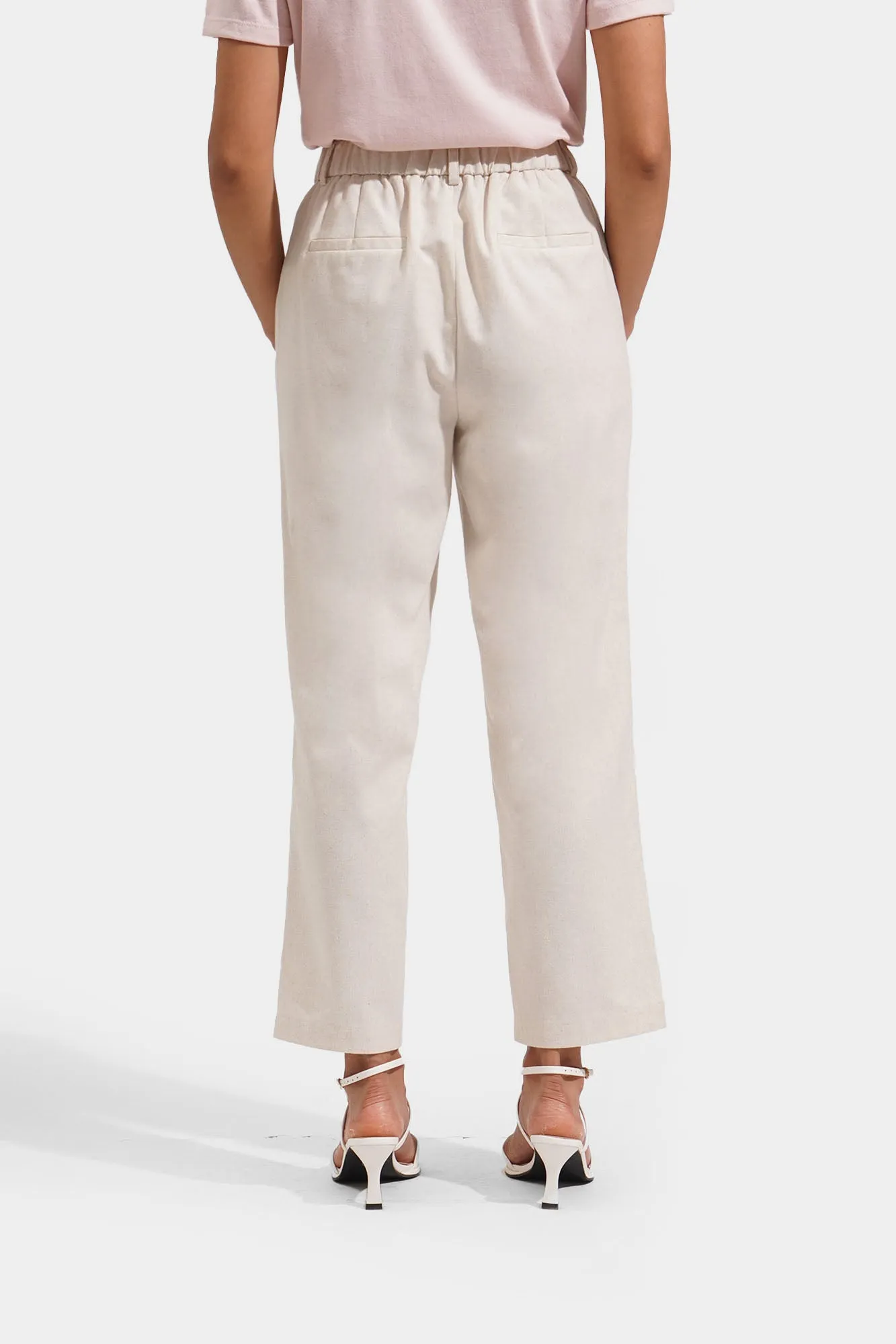 Cozy: Linen Tapered Trousers