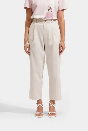 Cozy: Linen Tapered Trousers