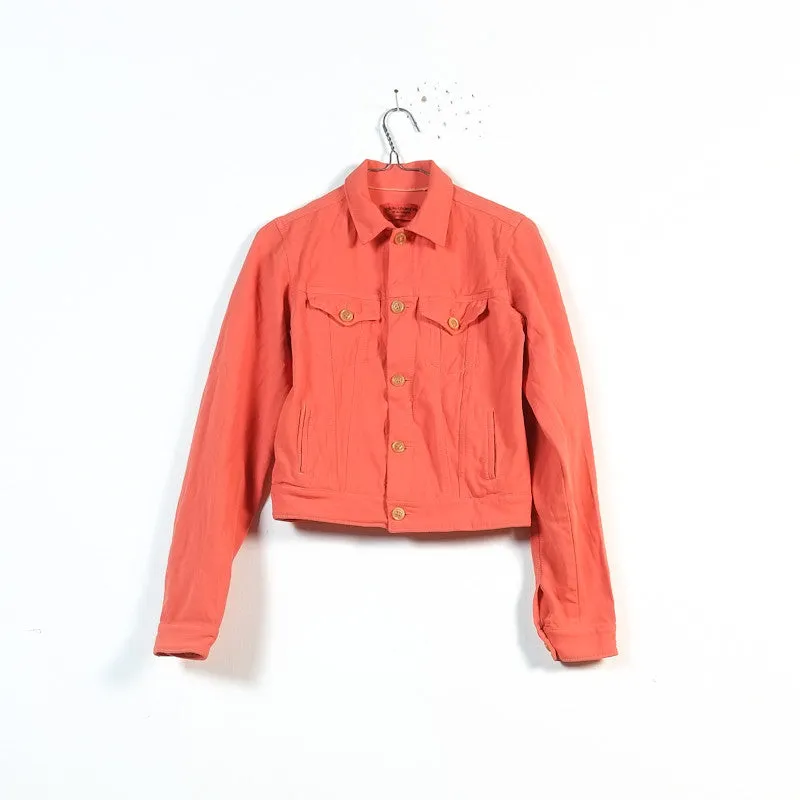 cropped boiled poly jacket