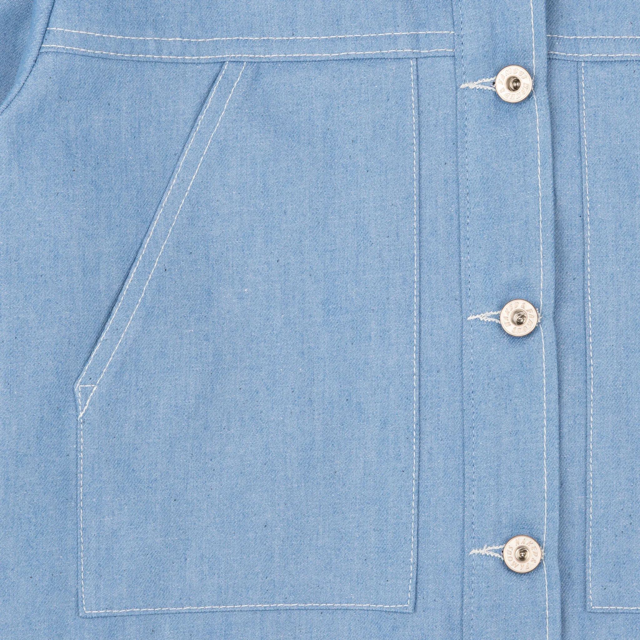 Cropped  Denim Jacket  - Sakura Sky Selvedge