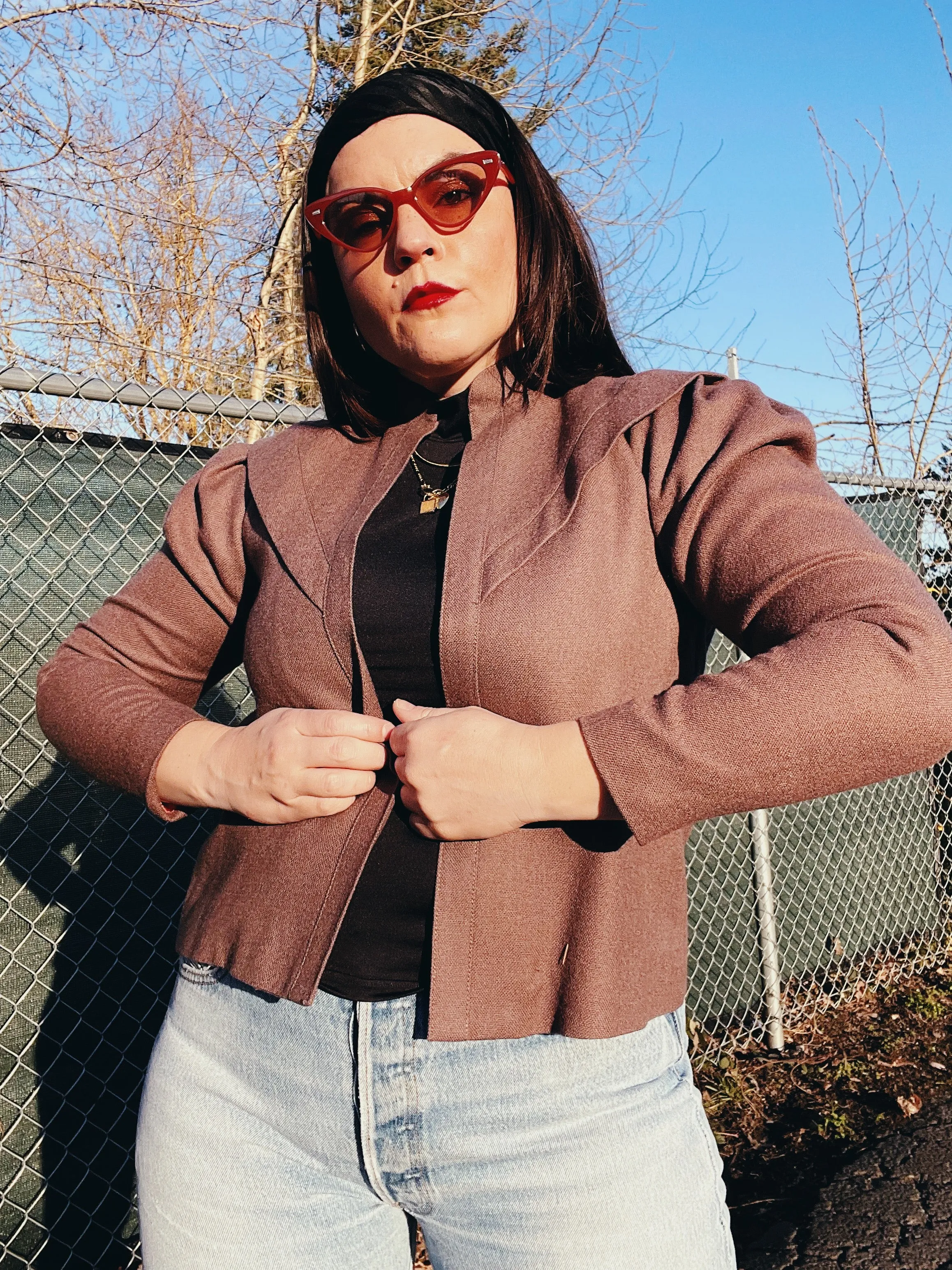 Cropped Swing Jacket