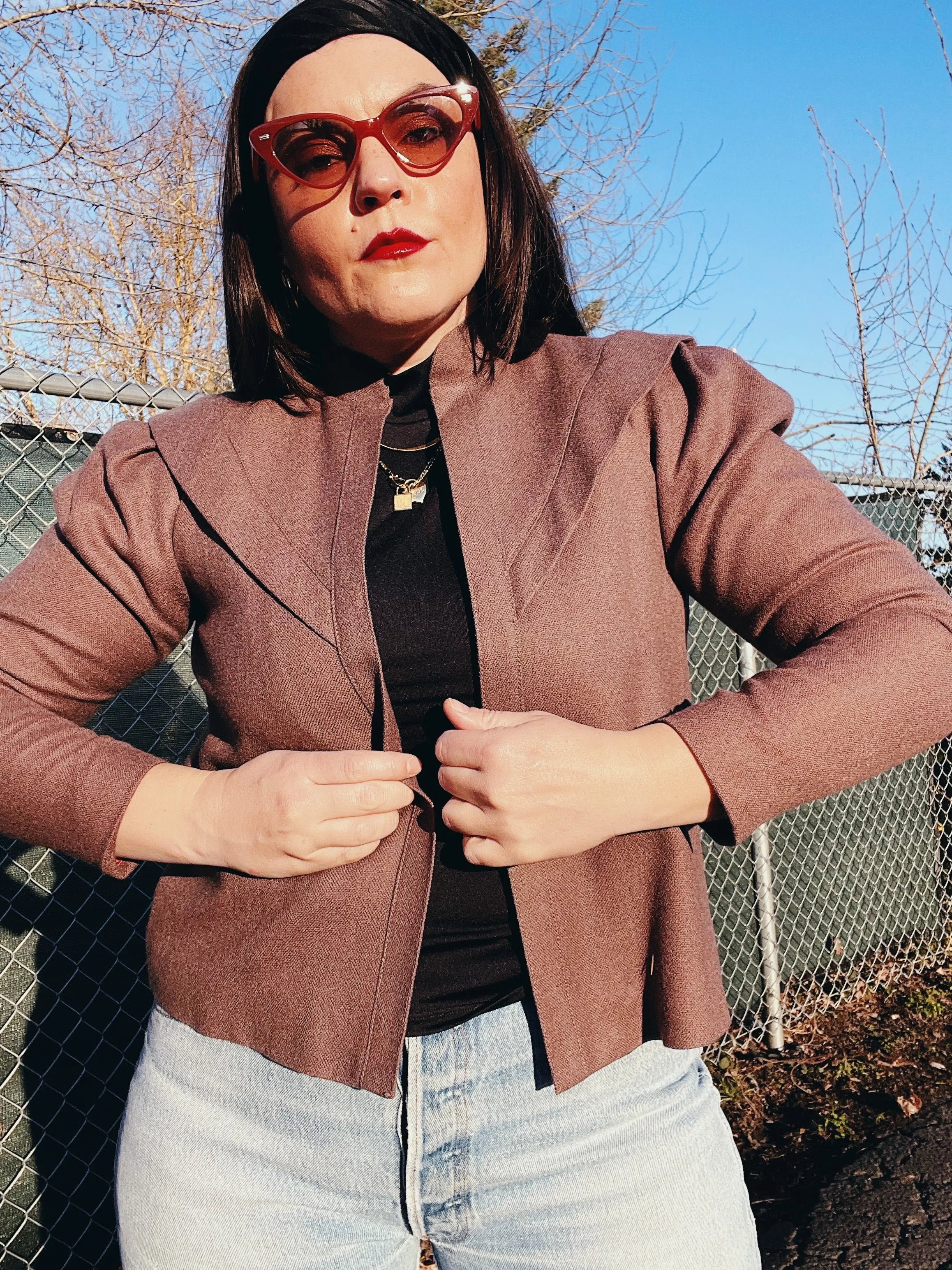 Cropped Swing Jacket