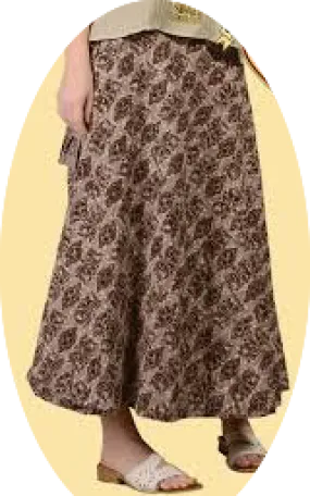 Dance Printed Cotton Wrap Skirt