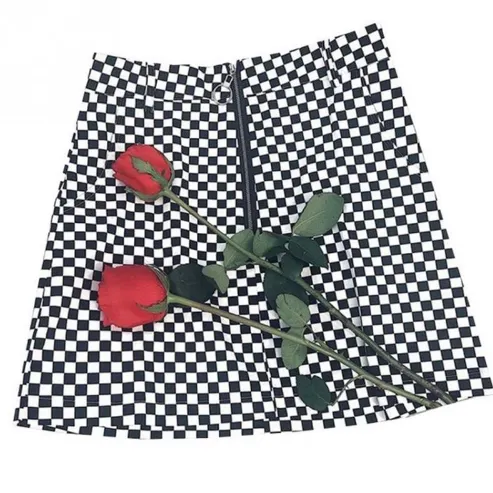 Daphne Checkerboard Mini Skirt