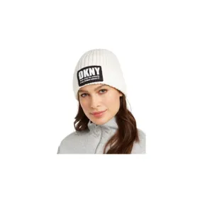 DKNY Multicolor Fleece-lined Knit Beanie Hat