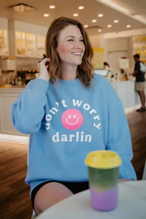 Don't Worry Darling Happy Face Wholesale Graphic Sweatshirt