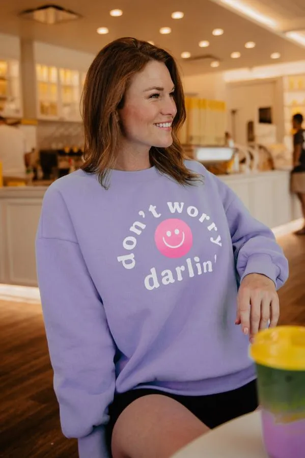 Don't Worry Darling Happy Face Wholesale Graphic Sweatshirt