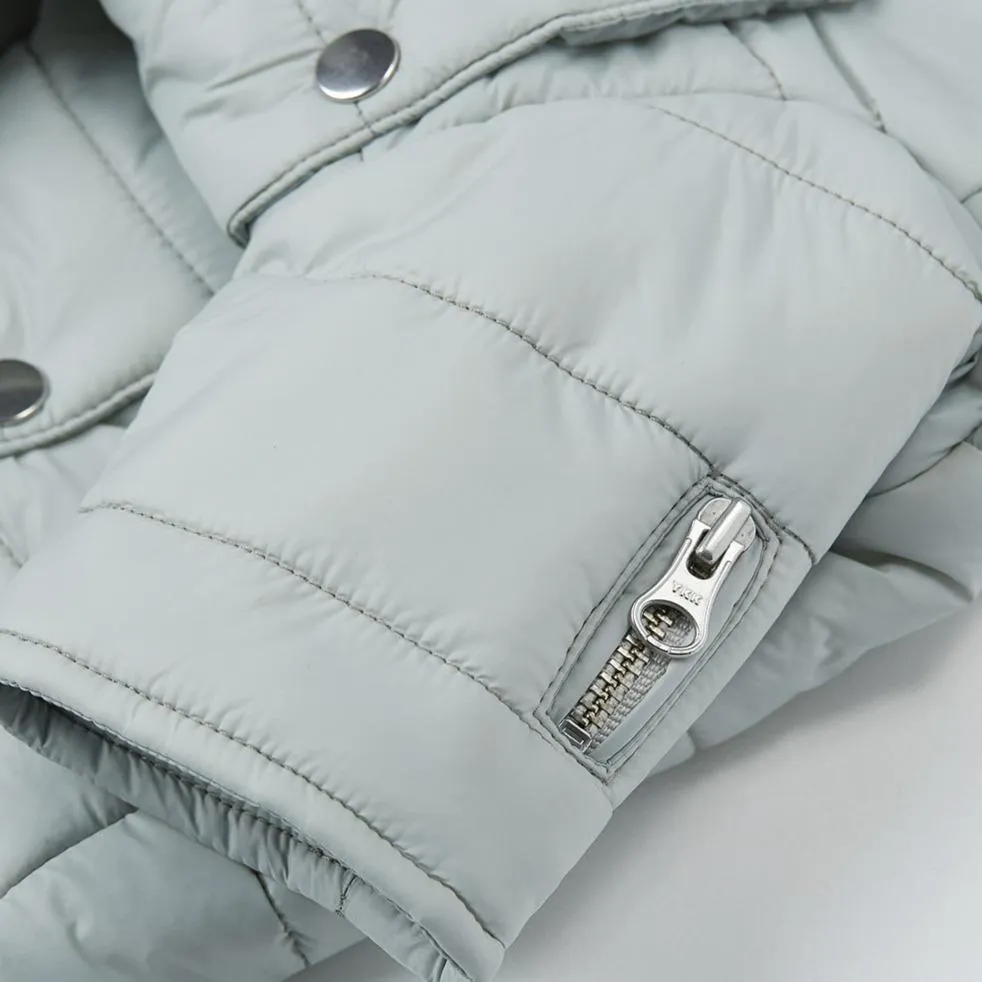 Double Button Puffer Jacket (Mint)