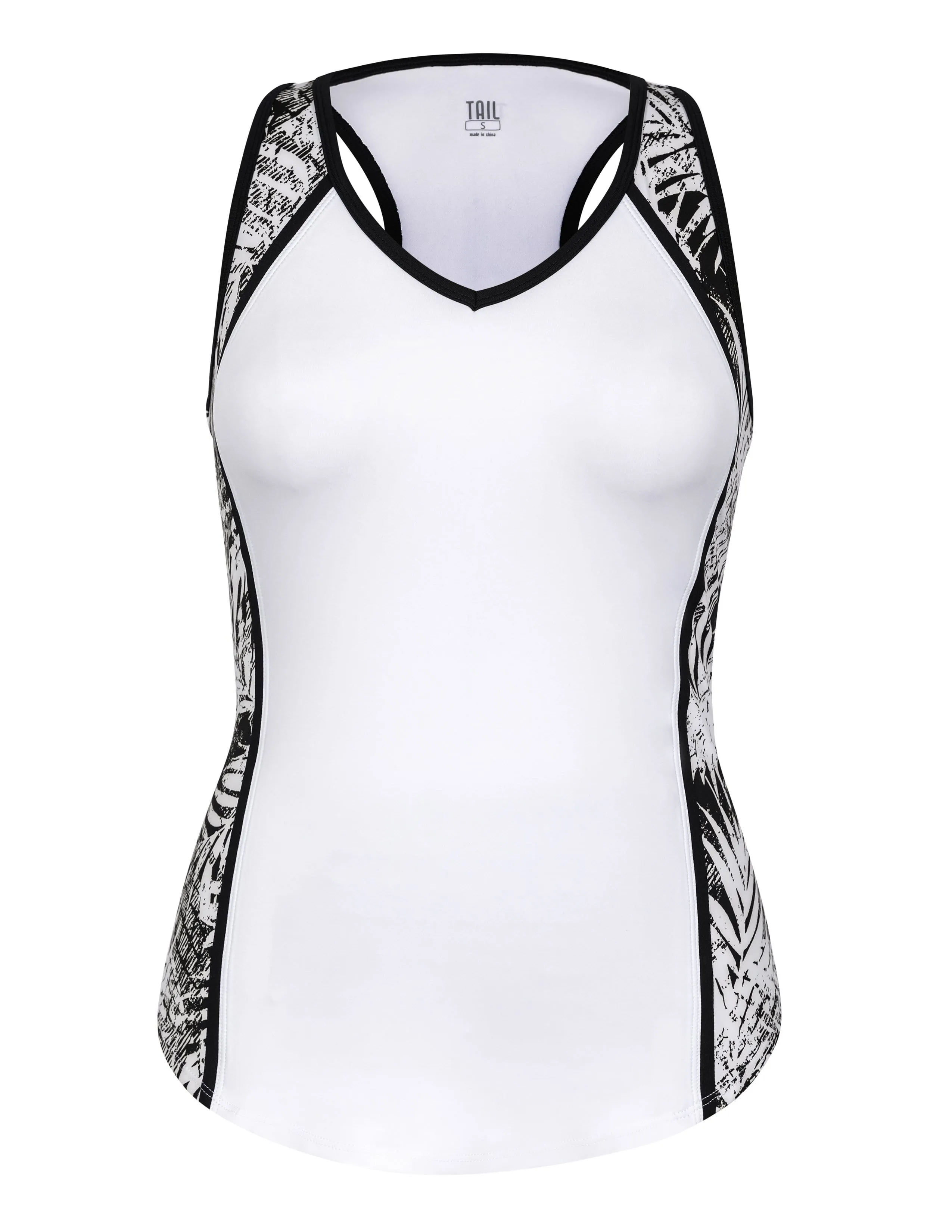 Elenora Tank - White/Tropical - FINAL SALE