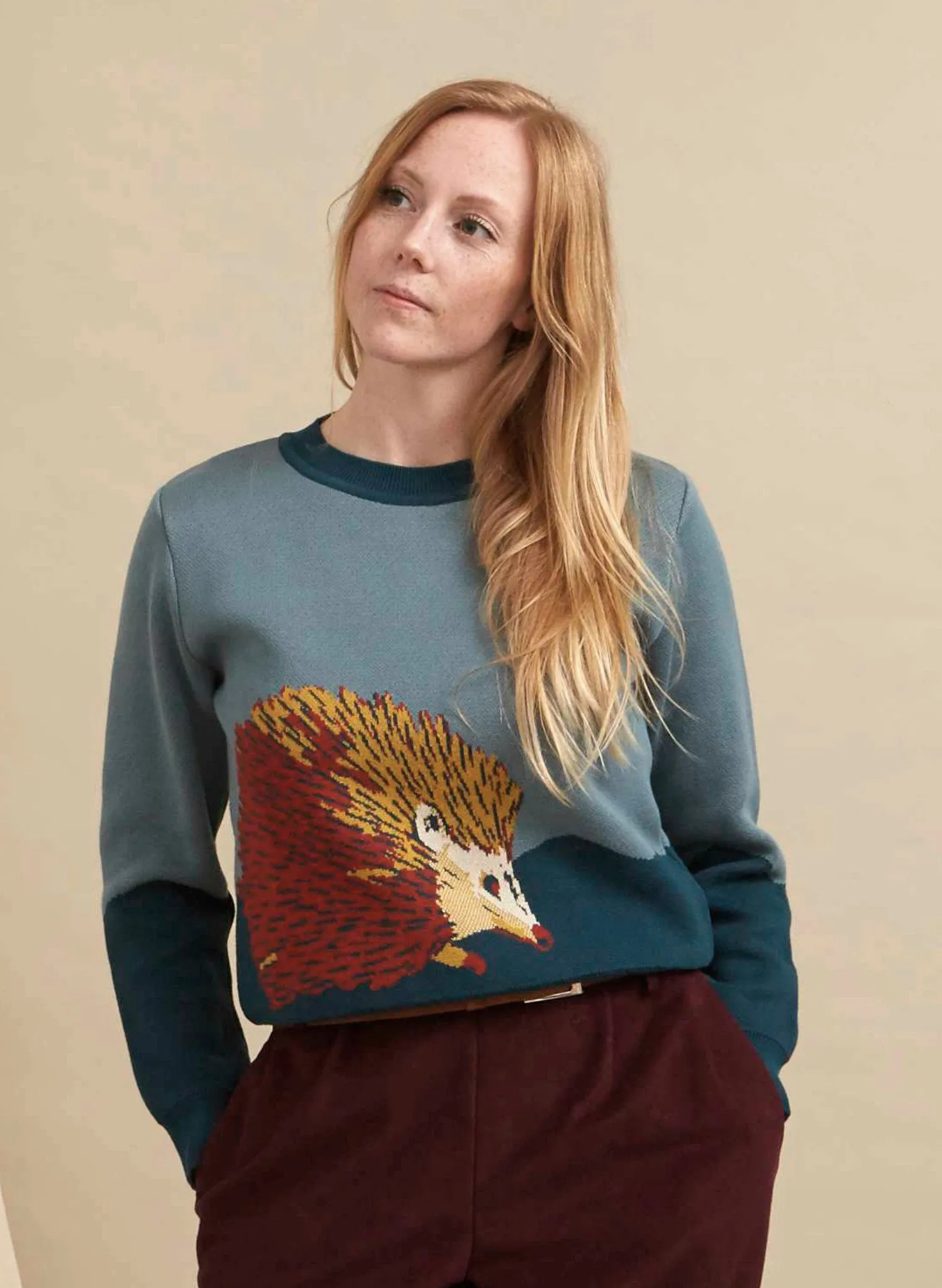 Esther - Mineral Blue Hedgehog Jumper