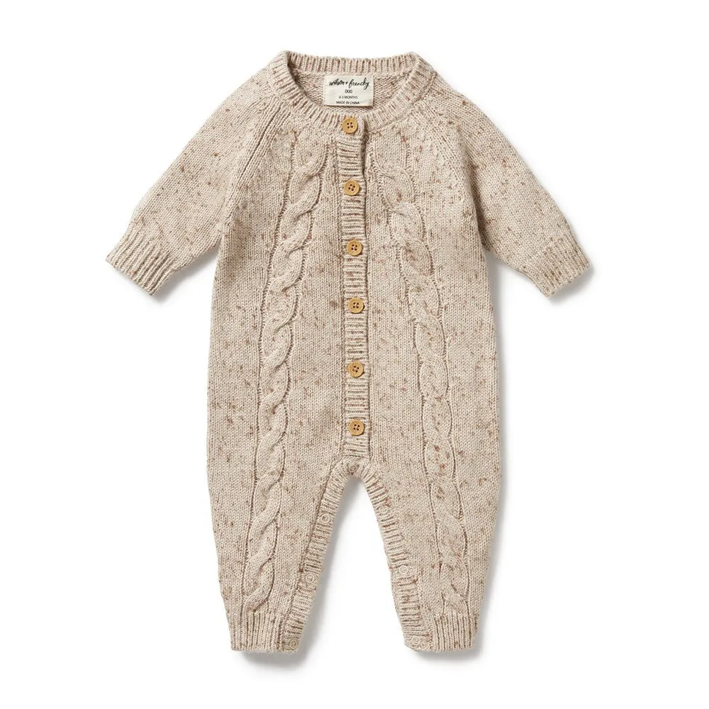 Fleck Knitted Growsuit/Wilson & Frenchy