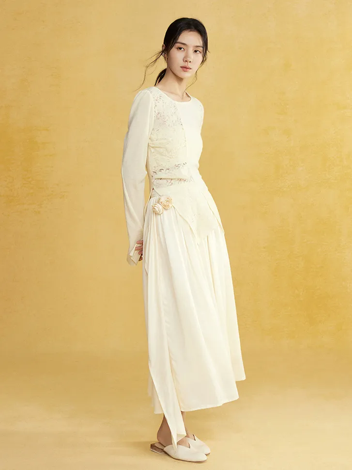 Floral Decorative Gather Skirt
