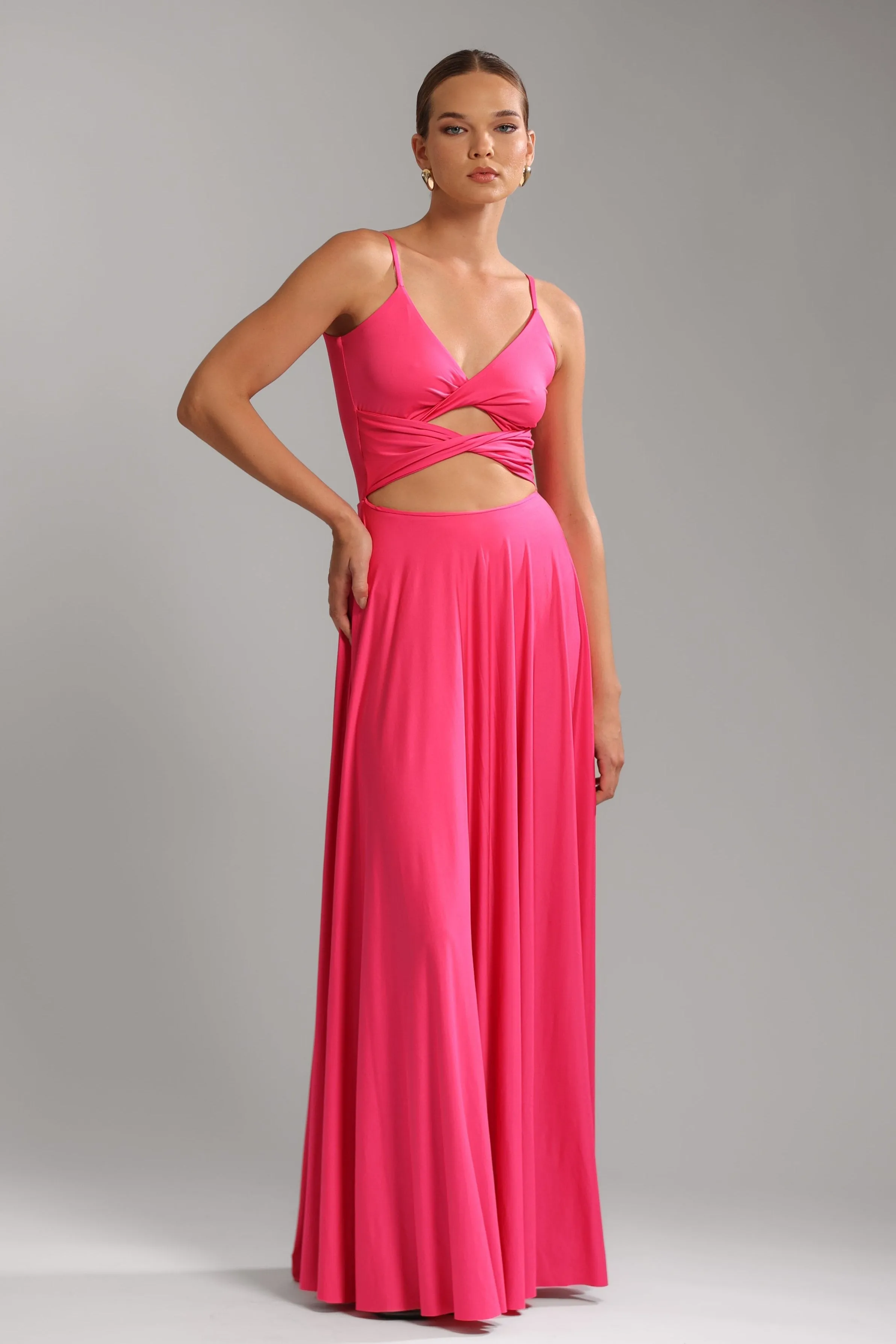 FR Hibiscus Long Dress