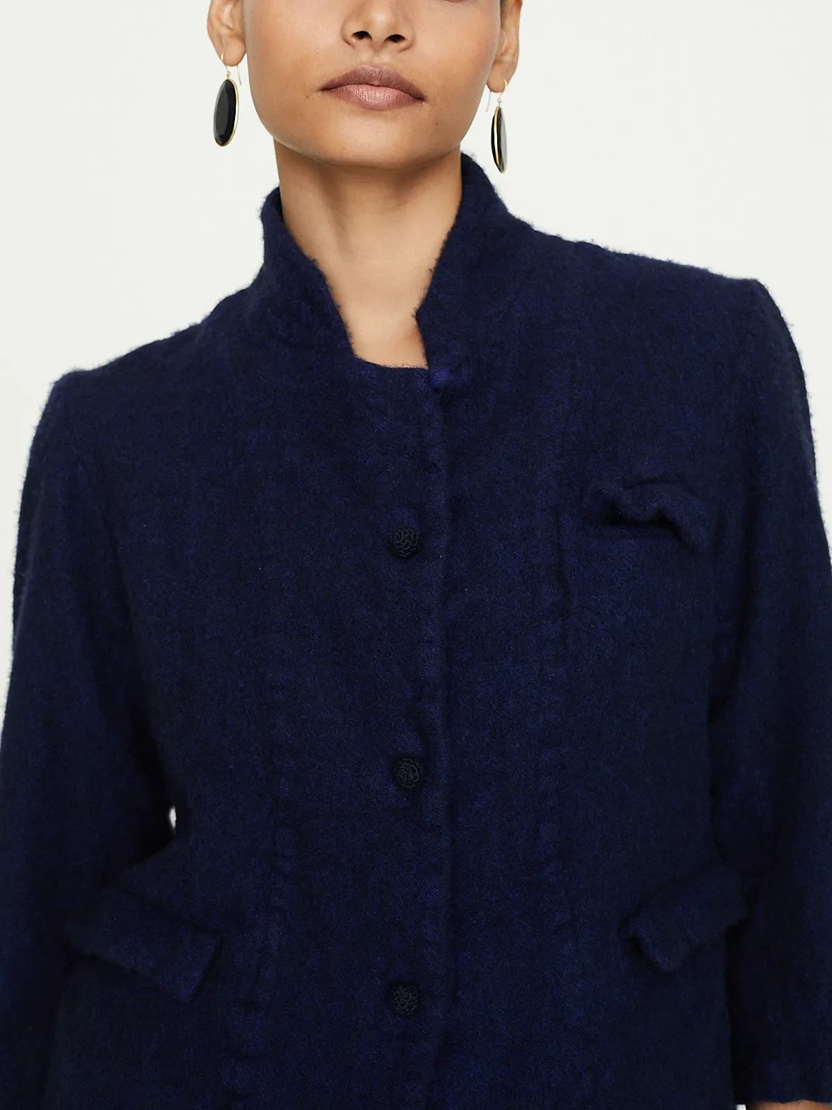 Giacca Jacket Fausto Bianco Lavata in Electric Blue/Black