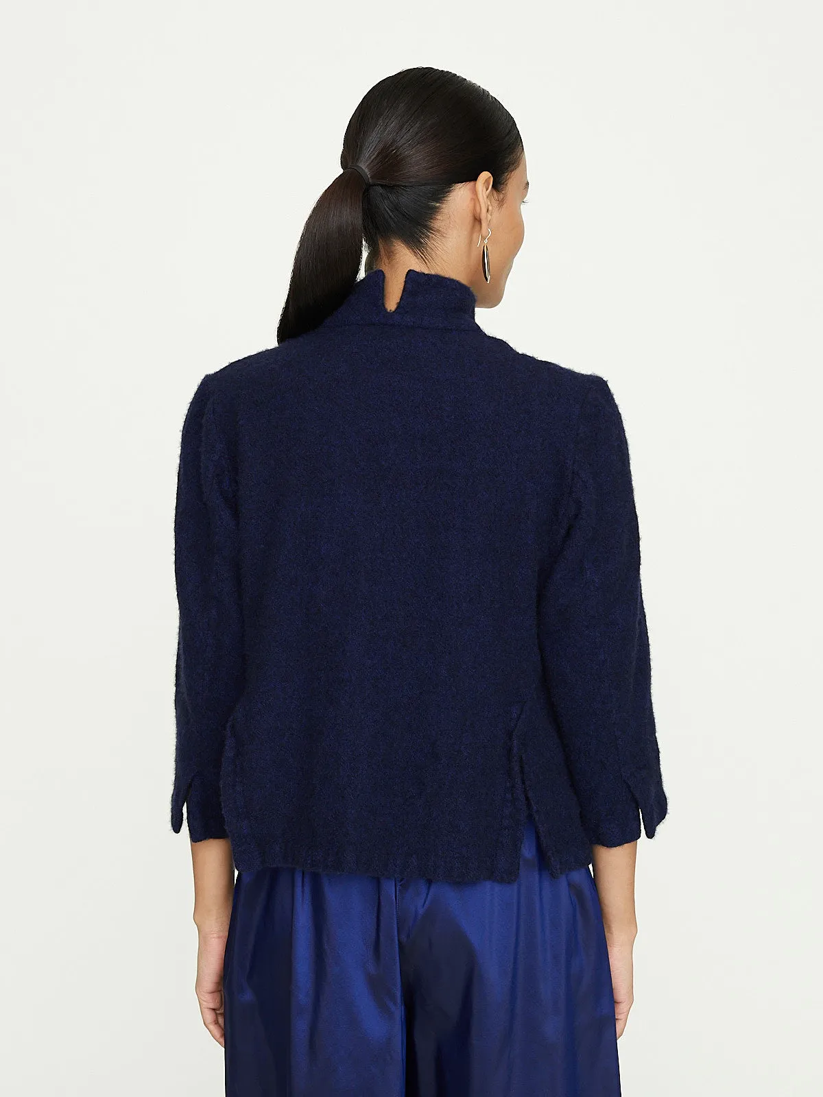 Giacca Jacket Fausto Bianco Lavata in Electric Blue/Black