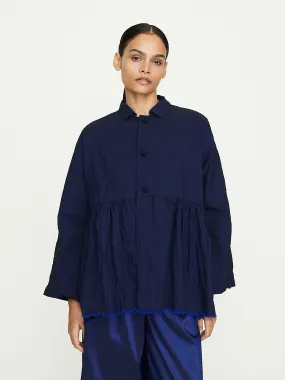 Giacca Jacket in Campanella Lavata in Electric Blue/Black