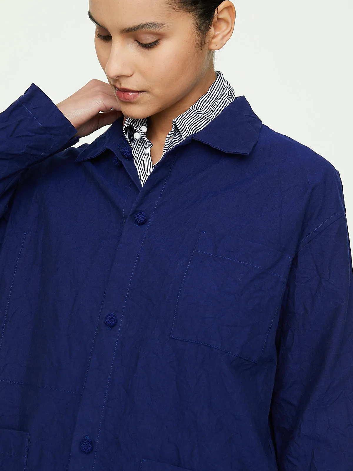 Giacca Jacket in Lavoro Lavata in Electric Blue