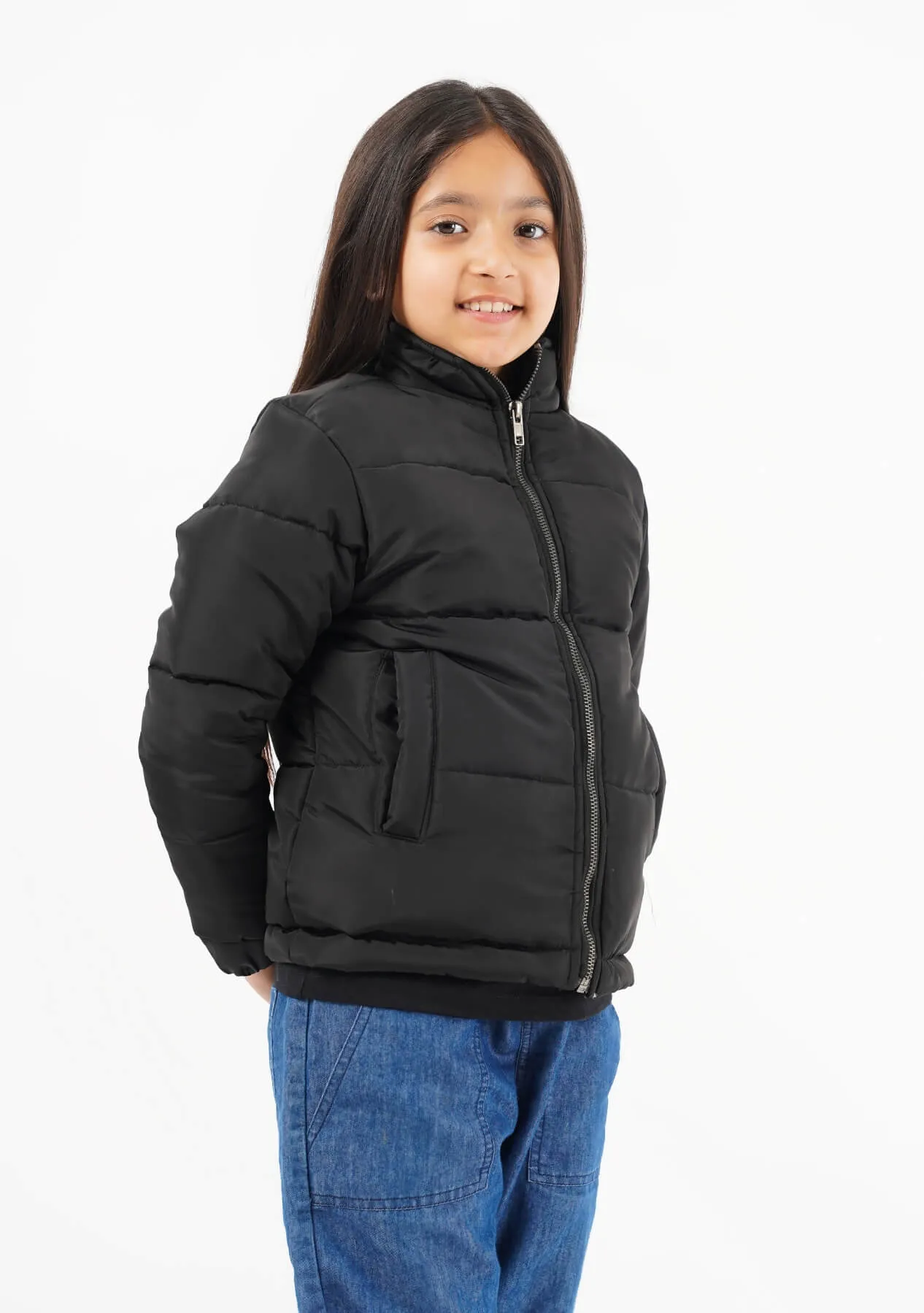 Girls Puffer Jacket - Black