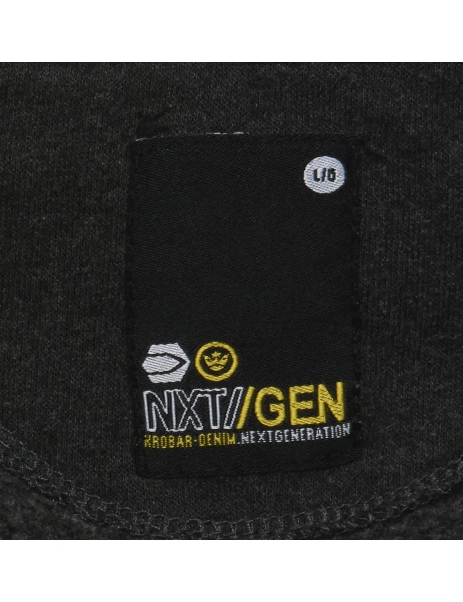 Grey Generation X Printed Hoodie - S