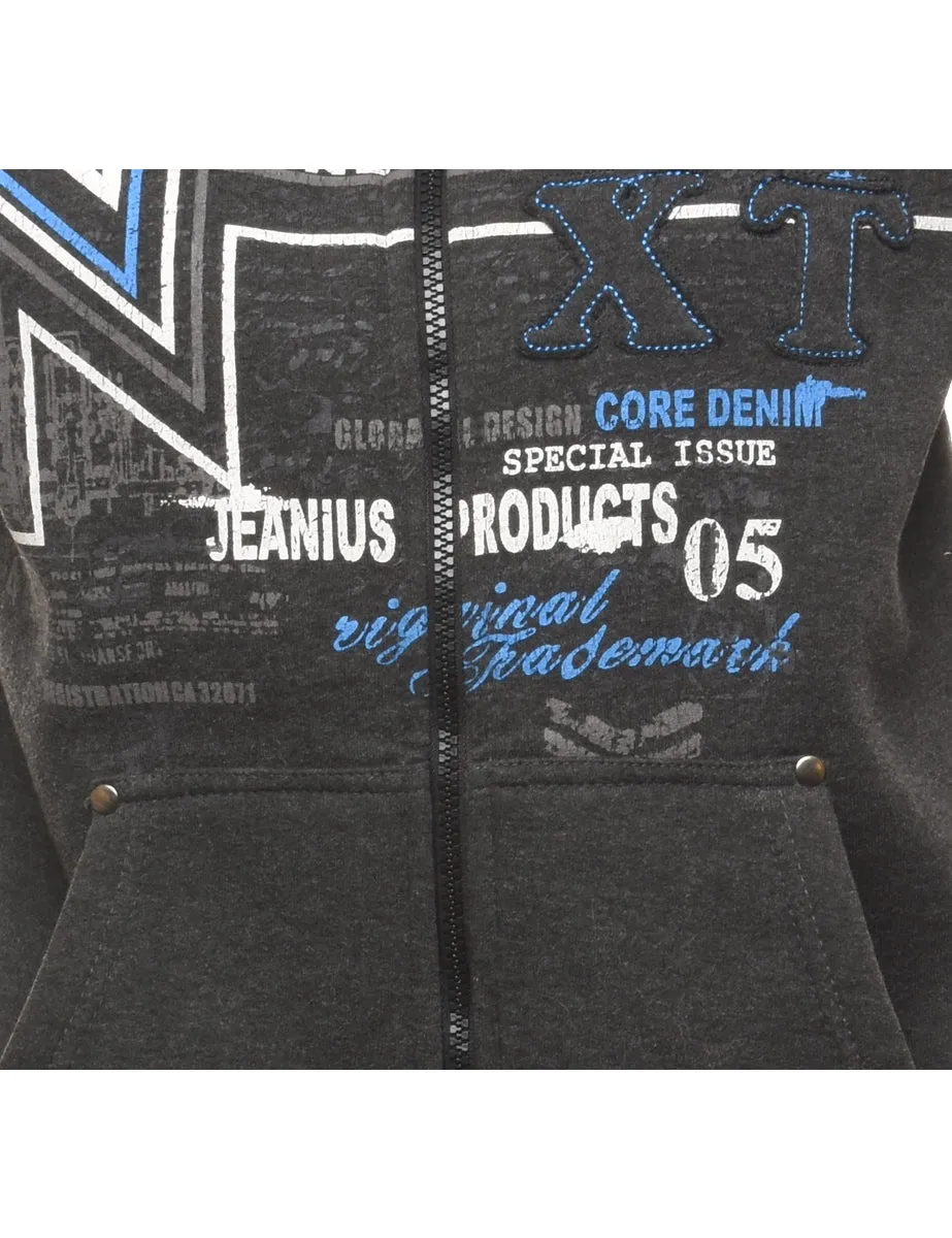 Grey Generation X Printed Hoodie - S