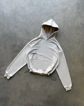 GREY TYPE LOGO HOODIE