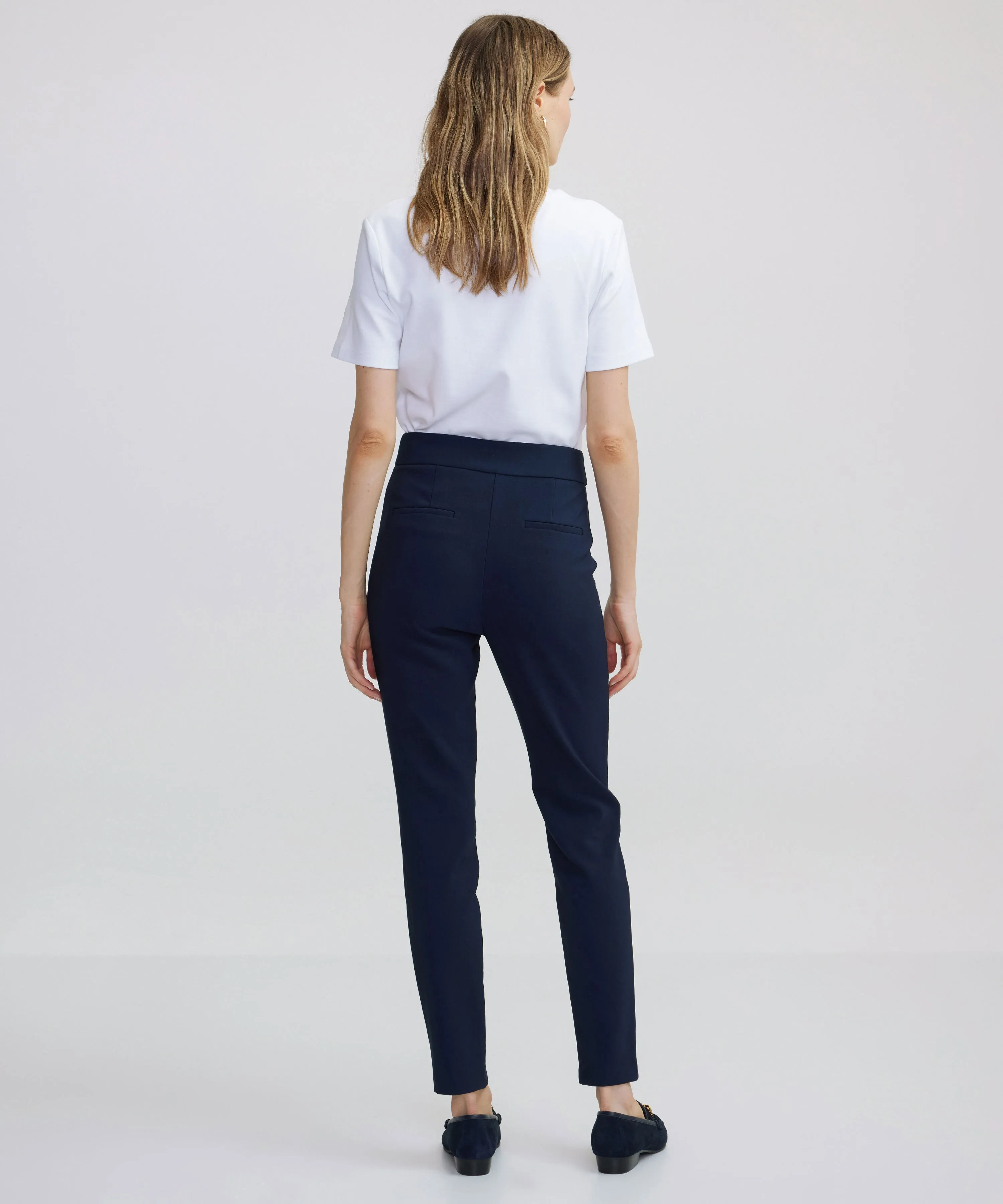 Ipekyol Skinny Fit Trousers With Metal Accessories Navy